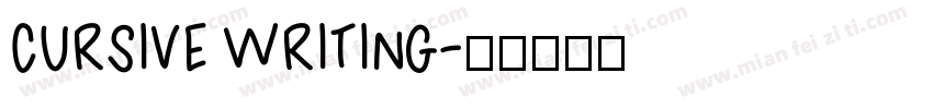 CURSIVE WRITING字体转换